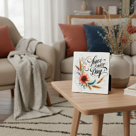 良い一日を過ごすフローラ フォトプラーク