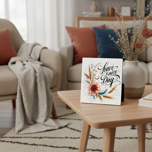 良い一日を過ごすフローラ フォトプラーク