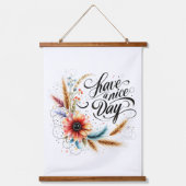 良い一日を過ごすフローラ 吊り下げ型タペストリー (正面)