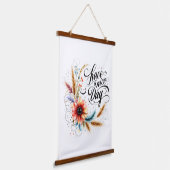 良い一日を過ごすフローラ 吊り下げ型タペストリー (傾斜あり)