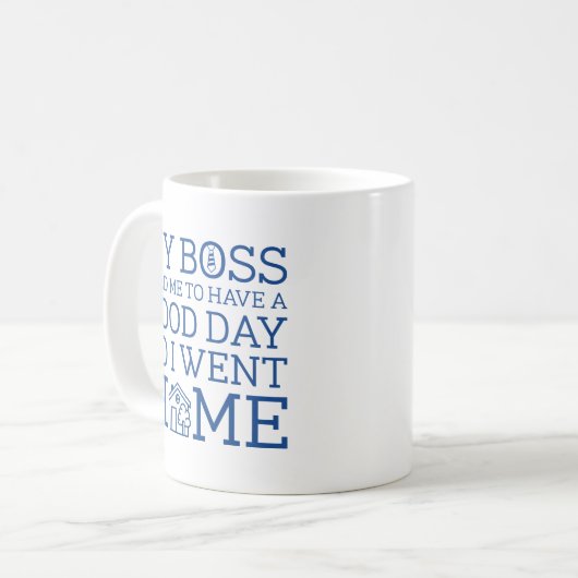 良い一日を過ごす コーヒーマグカップ (正面左)