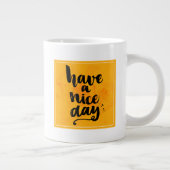 良い一日を過ごす ジャンボコーヒーマグカップ (右)