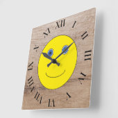 良い一日を過ごす スクエア壁時計 (傾斜)