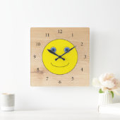 良い一日を過ごす スクエア壁時計 (ホーム)