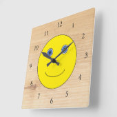 良い一日を過ごす スクエア壁時計 (傾斜)