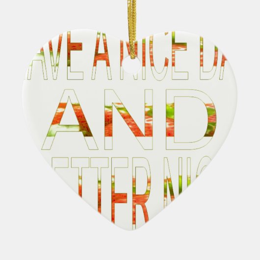 良い一日を過ごす セラミックオーナメント (正面)