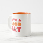 良い一日を過ごす ツートーンマグカップ (正面左)