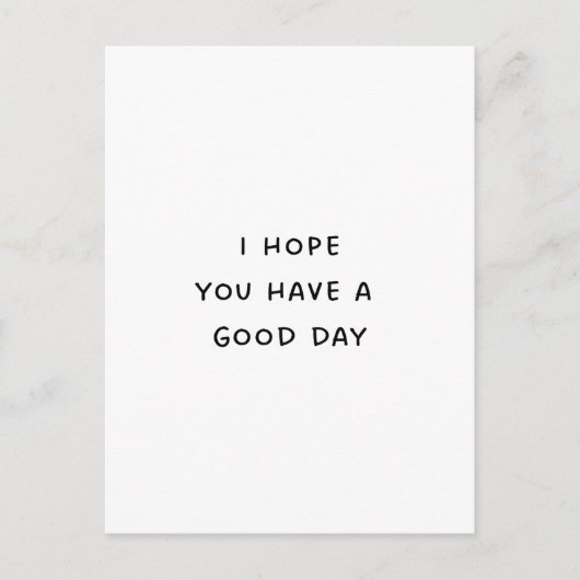 良い一日を過ごす ポストカード (正面)