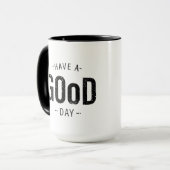 良い一日を過ごす マグカップ (正面左)