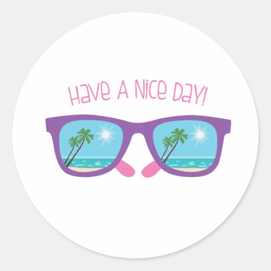 良い一日を過ごす ラウンドシール (正面)