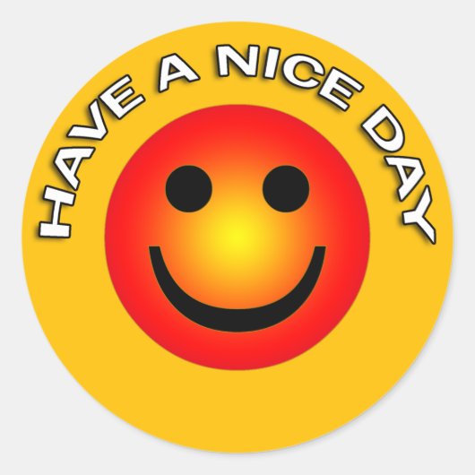 良い一日を過ごす ラウンドシール (正面)