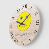 良い一日を過ごす ラージ壁時計 (傾斜)