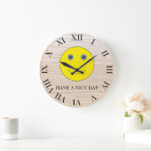 良い一日を過ごす ラージ壁時計 (ホーム)
