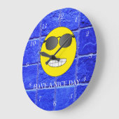 良い一日を過ごす ラージ壁時計 (傾斜)