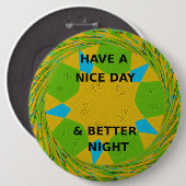 良い一日を過ごす 缶バッジ (正面&裏面)