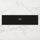 良い一日を！スケルトンハンド付きハート クラシック ペットボトルラベル (シングルラベル)