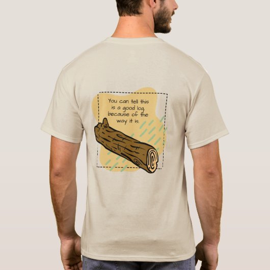 良い丸太 Tシャツ (裏面)