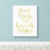 良い事の金ゴールド キャンバスプリント (インサイチュ (ウッドフロア))