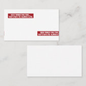 良い事は時間がかかる私はいつも遅れている理由 名刺 (正面/裏面)