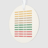 良い事は来の、ホリデーシーズン、レトロ オーナメント (正面)