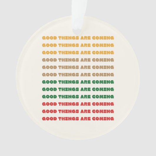 良い事は来の、ホリデーシーズン、レトロ オーナメント (正面)