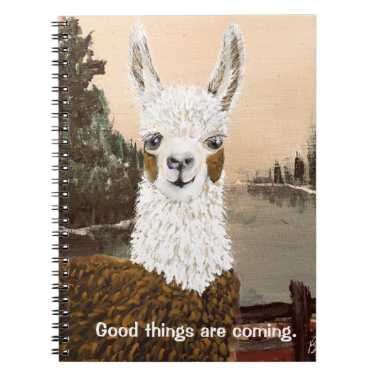 良い事は来ママのラマ ノートブック (正面)