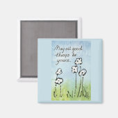 良い事を…ことわざブルーグリーンとホワイト マグネット (正面/裏面)