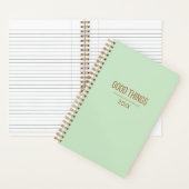 「良い事」感謝ジャーナル | カスタム年 ノートブック (内側)