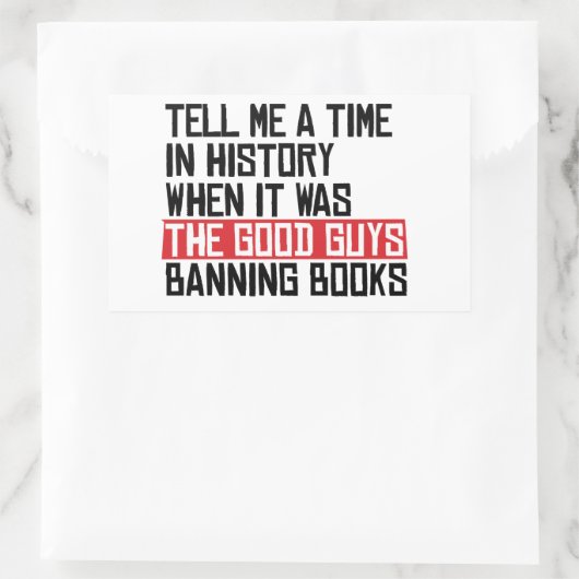 良い人が本を禁止していた時期を教えて 長方形シール (バッグ)