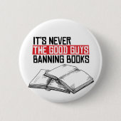 良い人は本を禁止してはいけない 缶バッジ (正面)