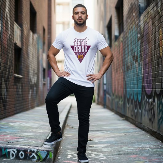 良い人は良いビールを飲む | ビーおもしろいル Tシャツ