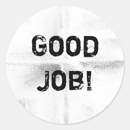 良い仕事のシール ラウンドシール (正面)