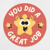 良い仕事のステッカーを祝う ラベル (デザイン1)