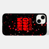 良い仕事を続けて タイポグラフィー アート Case-Mate iPhoneケース (裏面 (横))