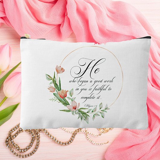 良い作品、ピンクのチューリップのフレーム アクセサリーポーチ