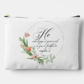 良い作品、ピンクのチューリップのフレーム アクセサリーポーチ (正面)