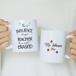 良い先生の影響は消せない コーヒーマグカップ