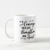 良い勇気の持ち主 – Psalm 31:24コーヒーマグ コーヒーマグカップ (左)