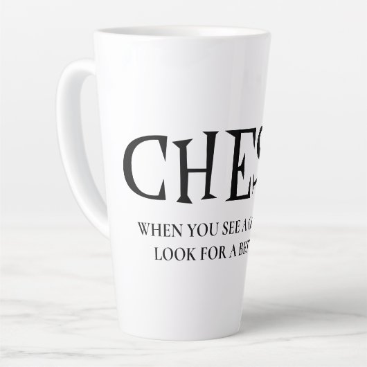 良い動きを見るときチェスの良い1つを探す カフェラテマグ (左アングル)