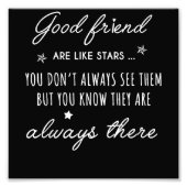 良い友人は星のように彼らは常に存在している フォトプリント            (正面)