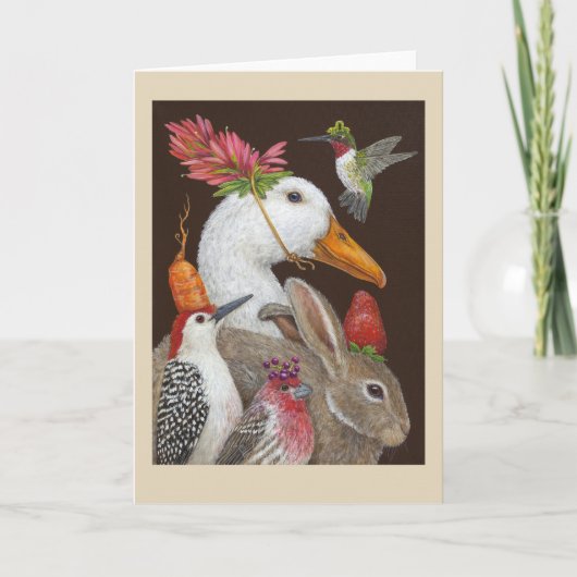 「良い友達が数人」グリーティングカード カード (正面)