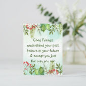 良い友達が理解感動的する ポストカード (スタンド正面)