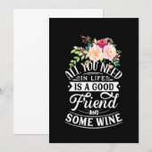 良い友達とワインが欲しい 招待状 (正面/裏面)