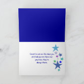 良い友達のように星が常にそこにある引用文 カード (内部)