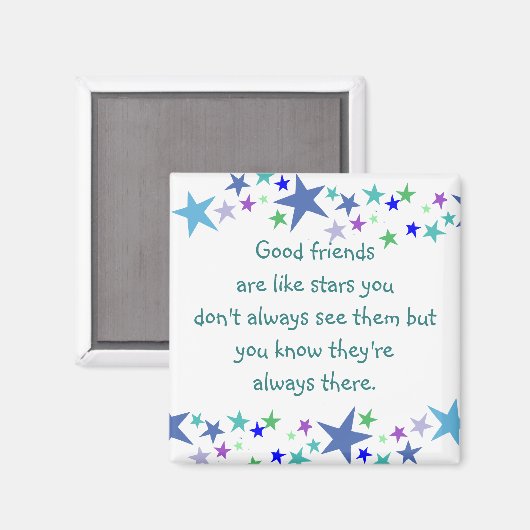 良い友達はスターズのようなカスタム引用文 マグネット (正面/裏面)