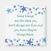 良い友達はスターズのようなカスタム引用文 マグネット (正面)