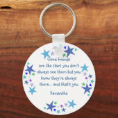 良い友達は友人のためのスター名前をカスタムするのようなものだ キーホルダー (正面)