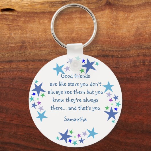 良い友達は友人のためのスター名前をカスタムするのようなものだ キーホルダー (正面)