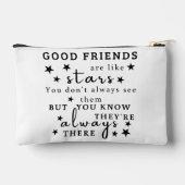 良い友達は星のようである：友情引用文芸術 アクセサリーポーチ (裏面)