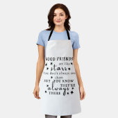 良い友達は星のようである：友情引用文芸術 エプロン (着用した状態)